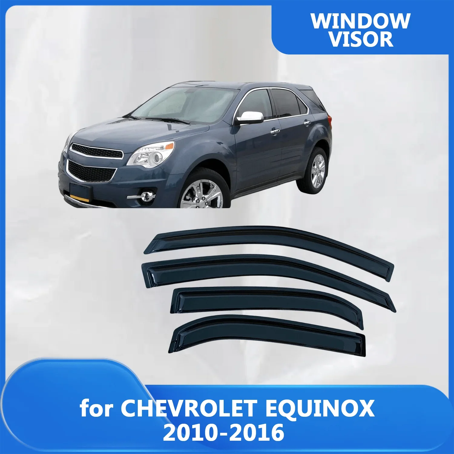 

Window Visor for CHEVROLET EQUINOX 2010 2011 2012 2013 2014 2015 2016 Wind Deflectors Rain Guards Door Visor Vent Shades Sun