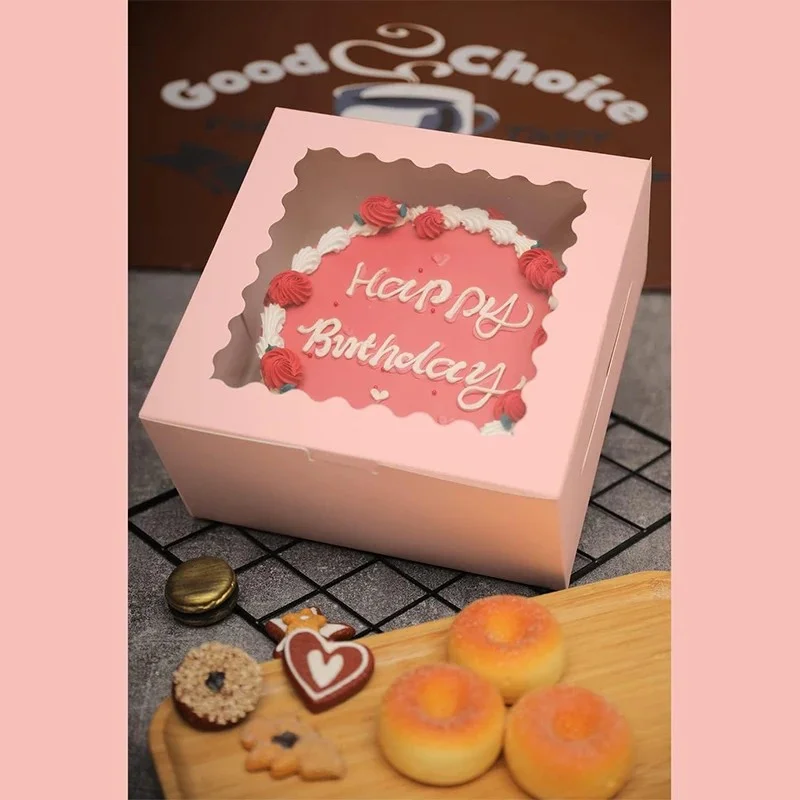 

Коробка для выпечки с волнистым окном, 8 дюймов, для чизкейков и десертов, бумажная, для кухни и выпечки