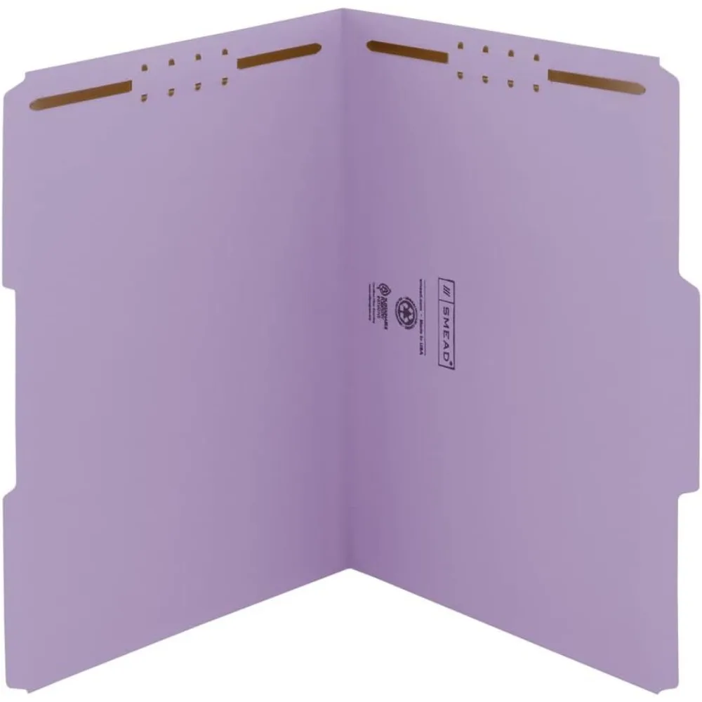 cartella-portadocumenti-smead-fastener-2-elementi-di-fissaggio-linguetta-rinforzata-a-1-3-tagliati-formato-lettera-lavanda-50-per-scatola-12440