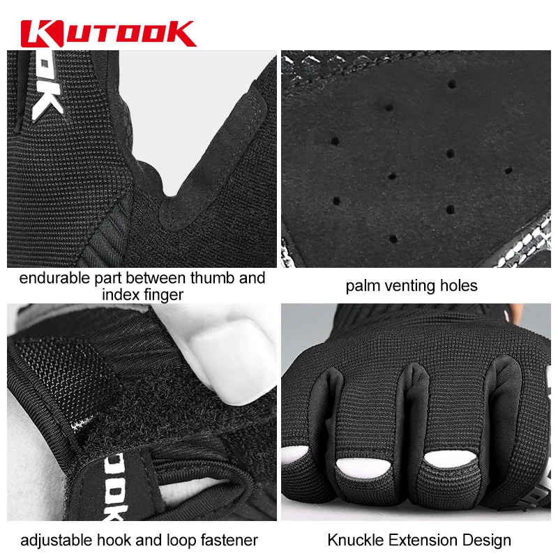 INBIKE قفازات ركوب الدراجات المشي لمسافات طويلة في الهواء الطلق تسلق الجبال وسادة النخيل الكاملة ملموس تنفس عدم الانزلاق منشفة عرق الدراجة الملحقات