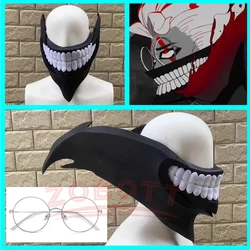 Turbo Granny Okarun Anime Cosplay Wig Mask Dandadan Red White highlights Hair Silver Glasses Occult-kun Holloween Party Play Man