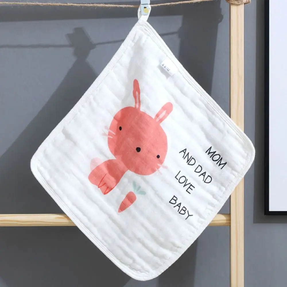 5PCS Spuugdoekje Baby Gaas Handdoeken Gezichtsdoekjes Super Zacht Puur Katoen Vierkante Handdoeken Zakdoek Draagbare Cartoon Infan Washandje
