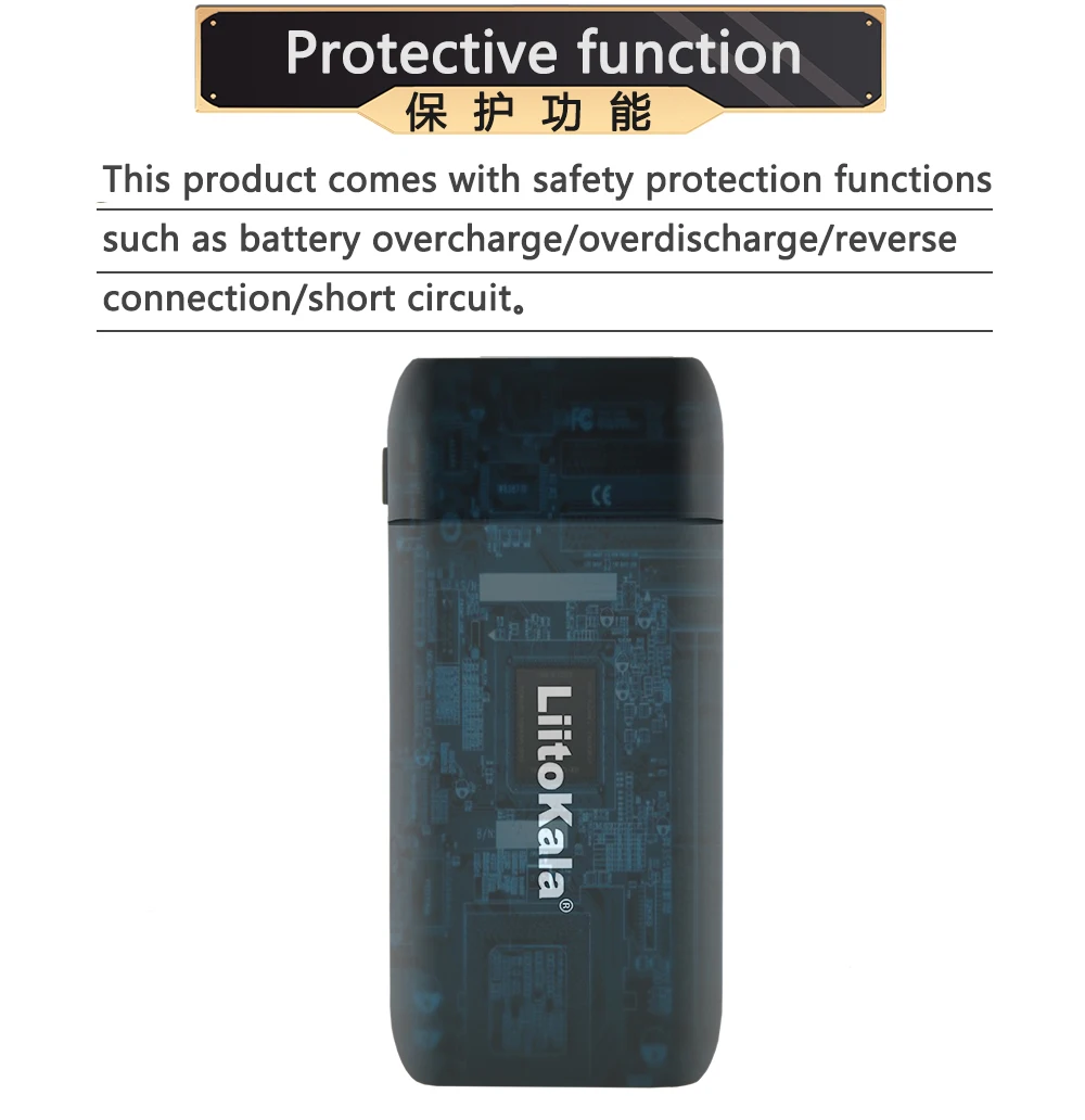 Lii-MP2 Mobile Power Bank with QC3.0 Fast Charging Type-C Input USB Charging Suitable for 21700/18650 Battery Smartphones and De