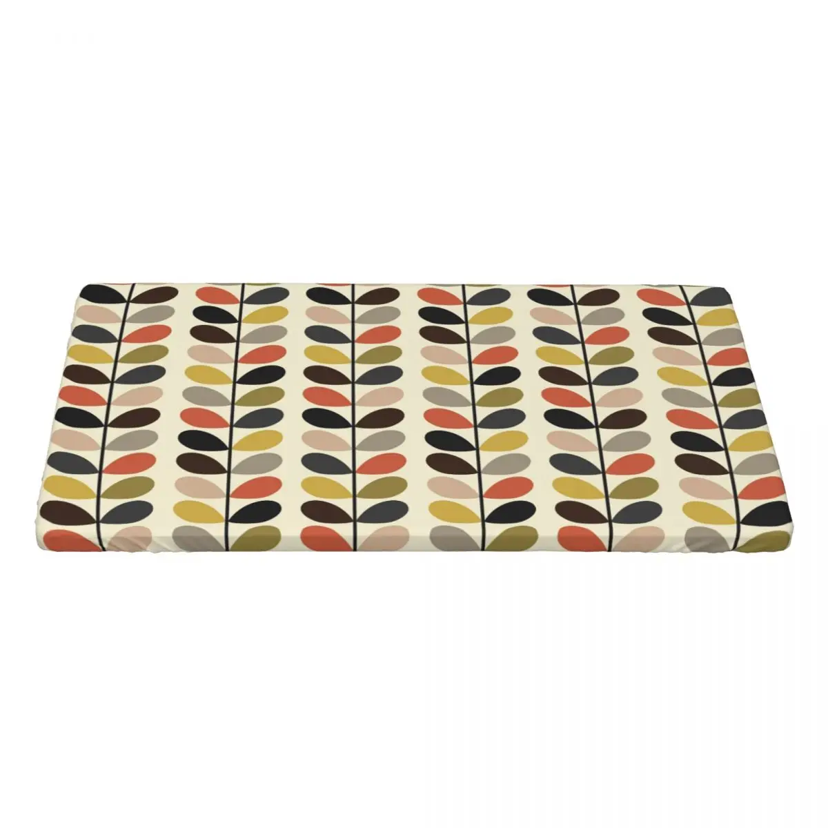 Custom Multi Stem Tomato Orla Kiely Pattern Rectangular Tablecloth Waterproof 4FT Table Cloth Table Cover