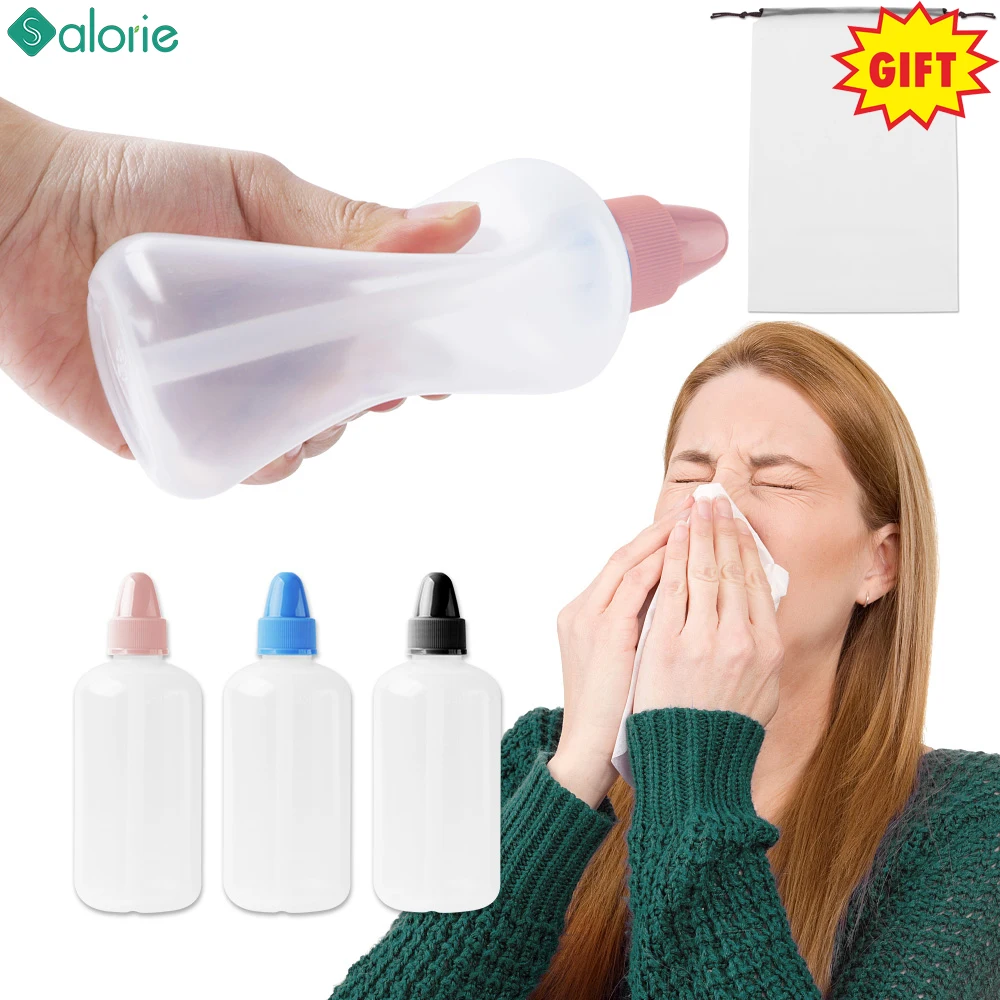 250ML Nasal Wash Sinusitis Nose Cleaner for Adults Child Allergic Rhinitis Treatment Nasal Irrigator Neti Pot Nose Cleaning Tool