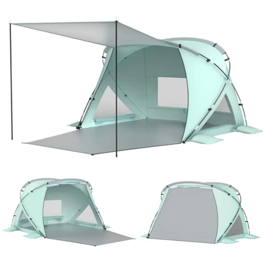 

Beach Tent Sun Shelter with Canopy CumbreX™ 4-6 Person Pop Up beach tent Easy Setup UPF 50+ UV Protection Portable Lightweight