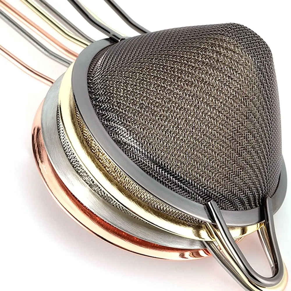 Cocktail Bar Strainer Fine Mesh Stainless Steel Conical Strainer Premium Mesh Cocktail Cone Strainer