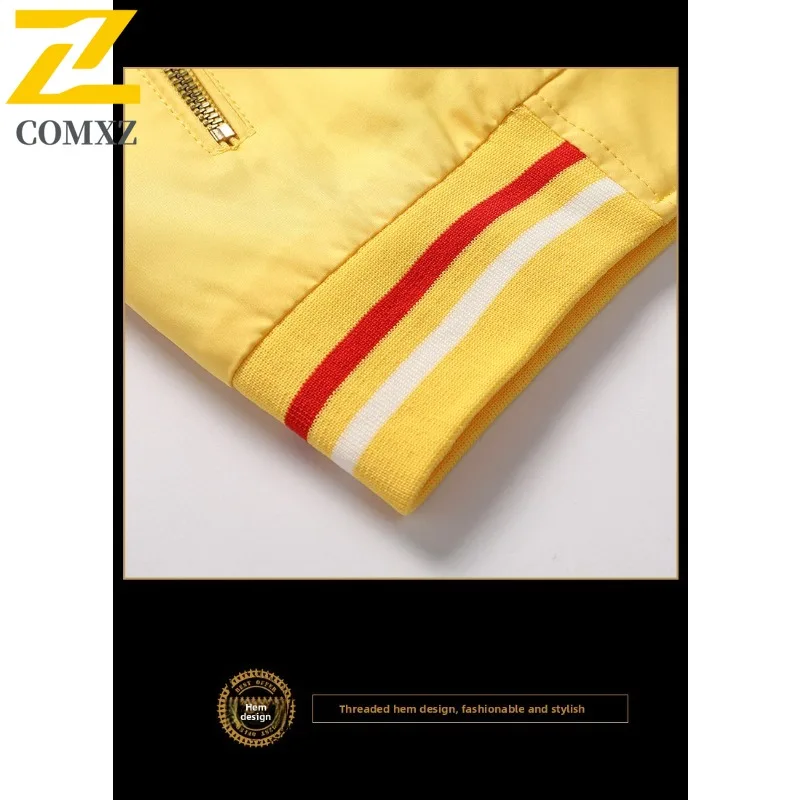 سترة COMXZ للرجال ذات ياقة بيسبول ومشي لمسافات طويلة والتخييم ومتينة للدراجات النارية ملابس سفر مقاومة للخريف ملابس خارجية