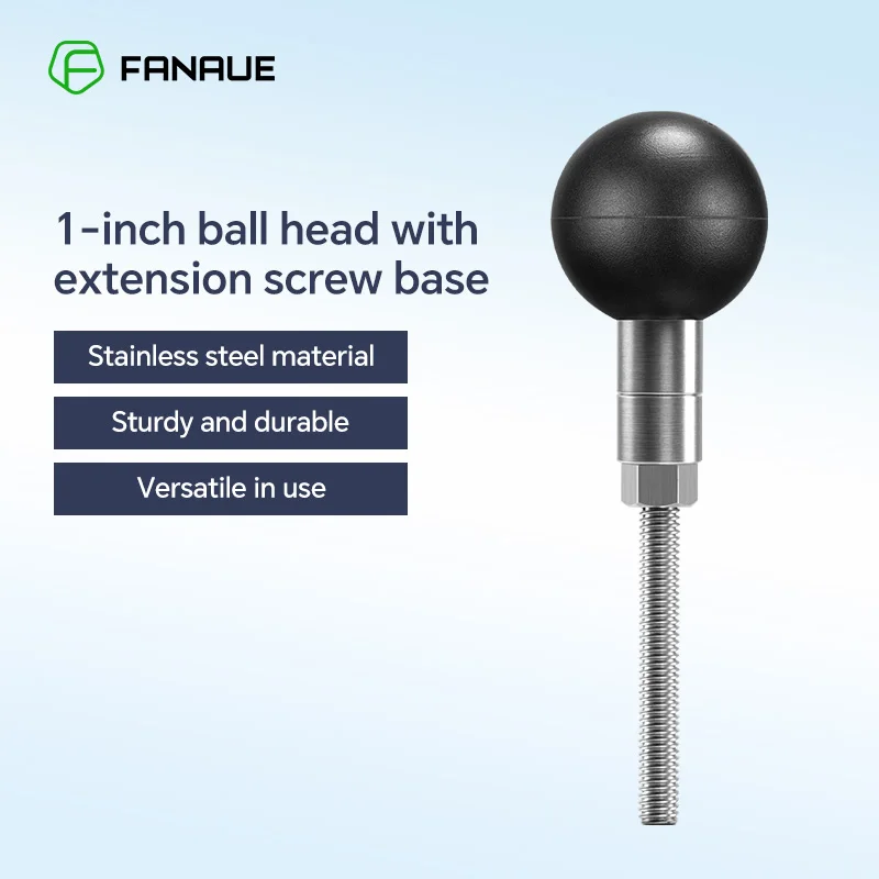 

Motorbike Phone Holder Accessories Double Socket Arm Extension 1" Ball M5X0.8 Threaded Post Bracket Adapter for RAM Mount