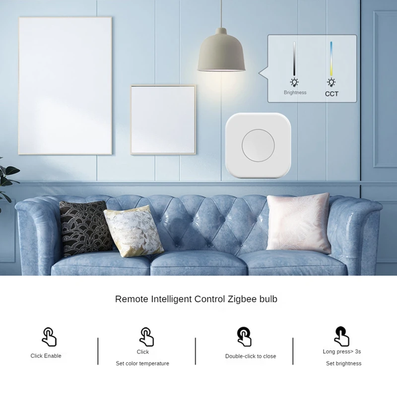 2 Tuya Zigbee Button Smart Home Scene Switch Wireless Remote Control Intelligent With Zigbee Gateway