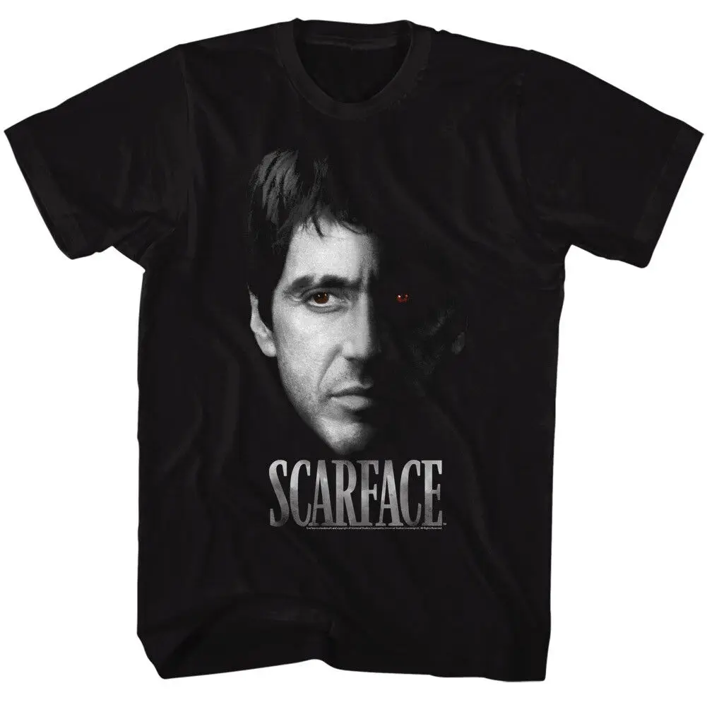 MEN'S OFFICIAL Scarface Movie AL PACINO T-SHIRT Red Eye Black Cotton SM - 5XL