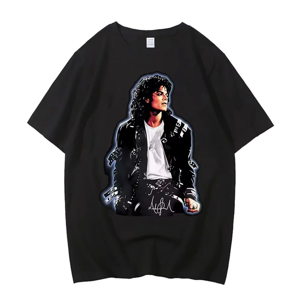 2026 New Summer Hip Hop Casual Short Sleeve Tops MJ Michael Jackson Graphic Unisex O‑Neck Fan Gift T‑Shirt