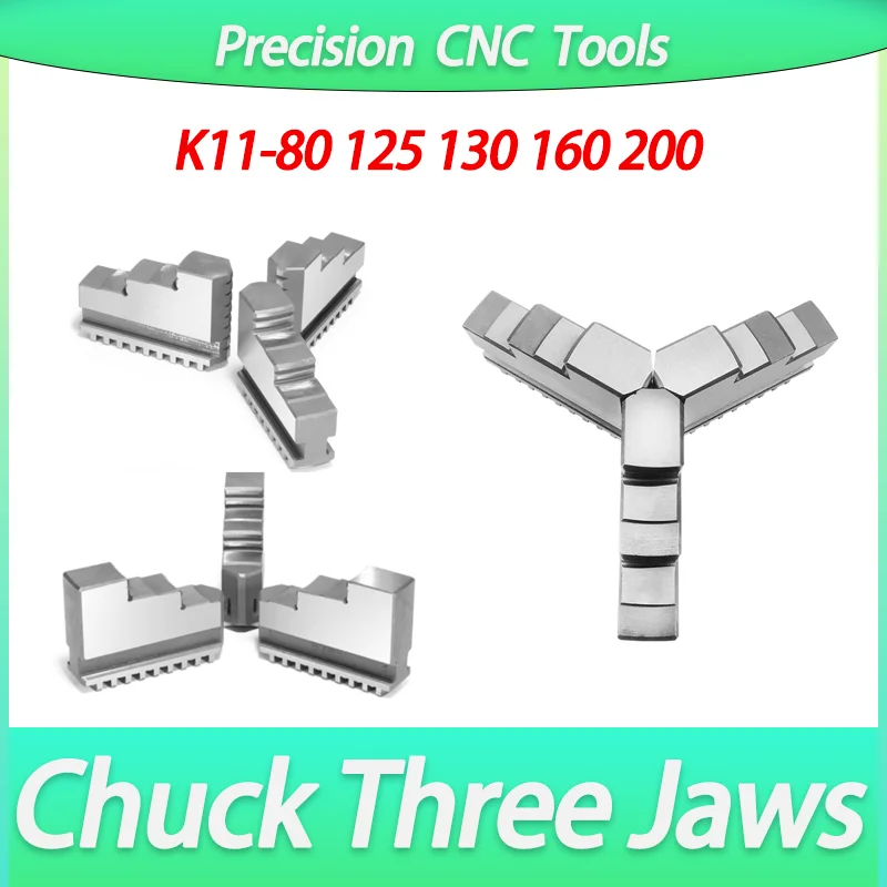 K11-80 K11-100 K11-125 K11-130 K11-160 K11-200 العالمي ثلاثة الفك تشاك مخلب بطاقة القدم 3 قطعة/المجموعة مخرطة ميكانيكية