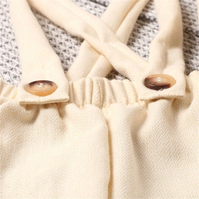 Newborn Costume Photography Clothes Vintage Uniform Hat Suspender Pants Photo Props Photo Posing Outfit D5QA