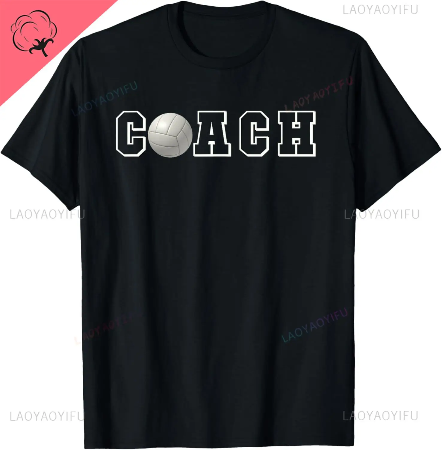 Volleyball Coach T-Shirt Cotton Unisex Summer Streetwear Tops Custom Printed Graphic T Shirts Customizable Camiseta Hombre