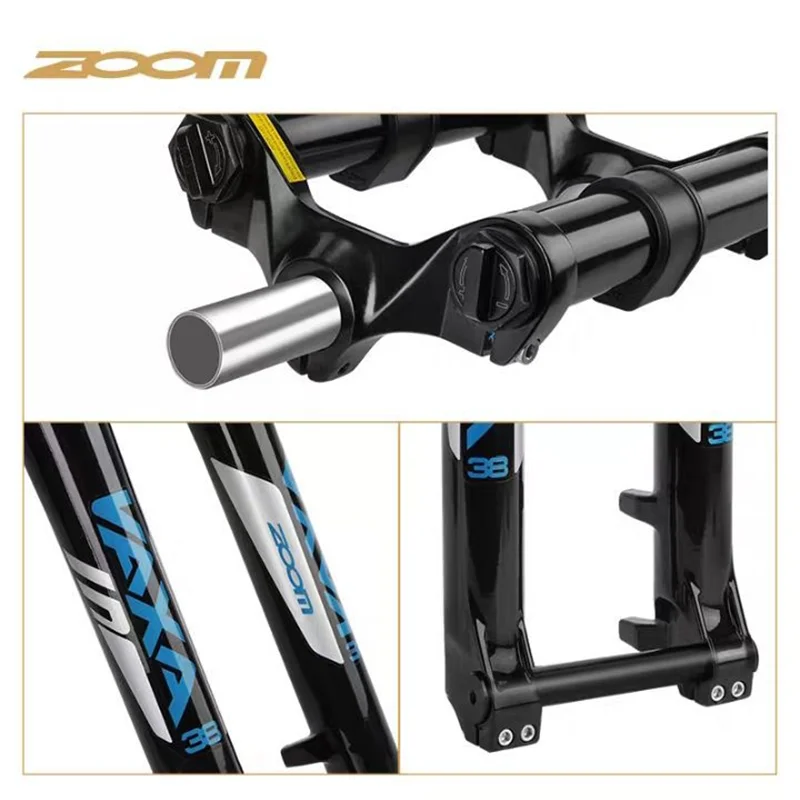 ZOOM Bicycle Front Fork 26/27.5/29in For MTB Downhill Double Shoulder Shock Absober Damping Adjust Speed-Down Winter  Ride Fork