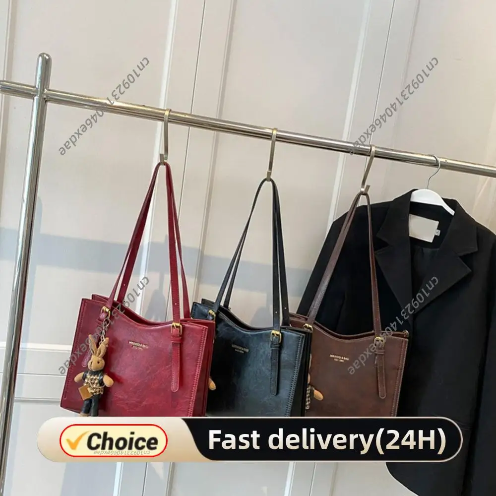 

Женская винтажная сумка через плечо с подвеской, повседневная сумка-тоут большой вместимости, мягкая сумка-тоут, дорожная сумка для женщин