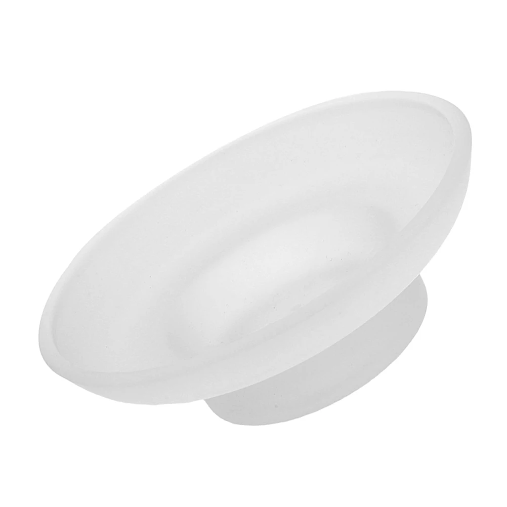 

Glass Soap Dish Clear Bathroom Holder Small Bar Draining Container Round Tray Kitchen Sink Shower Stand Non Slip Easy Clean