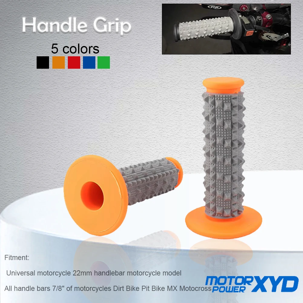 Rubber Particles Handlebar Grip Handle Bar 1Piar 7/8