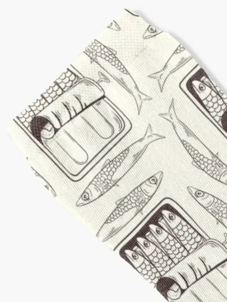 Sardine pattern Socks floor Non-slip funny sock tennis Socks For Women Men's