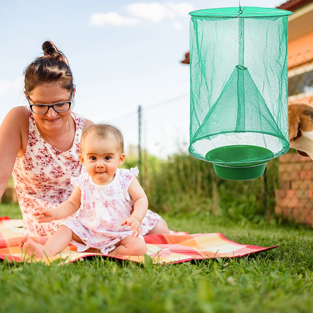 Insect Trap Cage Hanging Folding Set Net Reusable Fly Catcher Killer Control for Household Bedroom Protection
