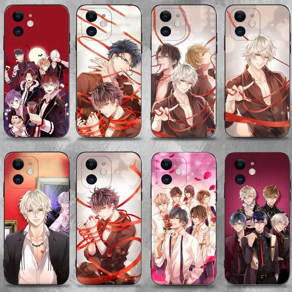 

D-Diabolik Lovers Phone Case For iPhone 17,16,15,14,13,12,11 Plus,Pro Max,XS,X,XR,SE,Mini,8,7,Soft Silicone Black Cover