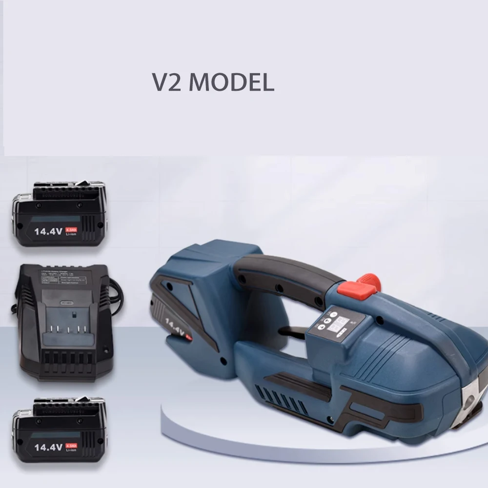 V2 Electric Handheld Packing Machine Automatic Wood Binding PP Belt for Cartons And Bricks Packaging Tool
