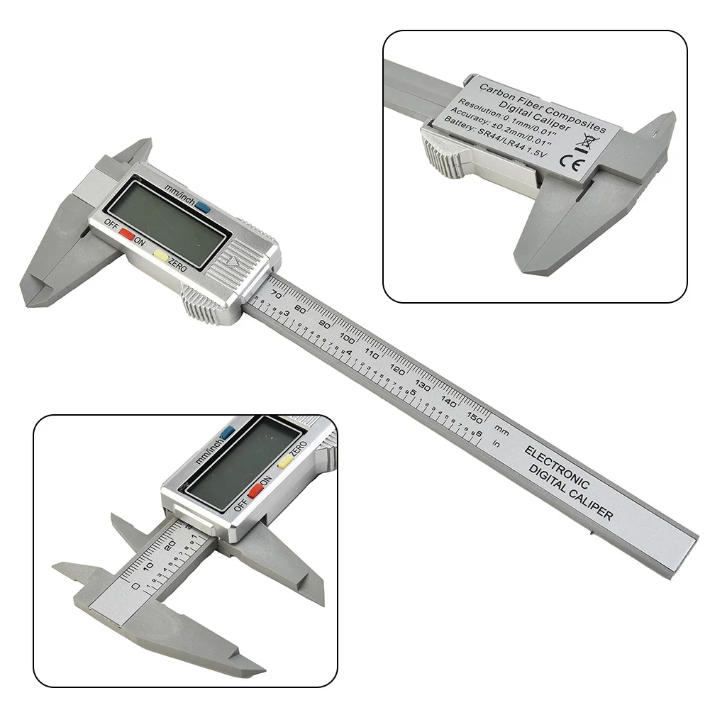 

Useful Duable Neu Practical Digital Electronic Caliper Ruler Caliper Micrometer 0.1mm/0.01inch 1pc LCD Plastic