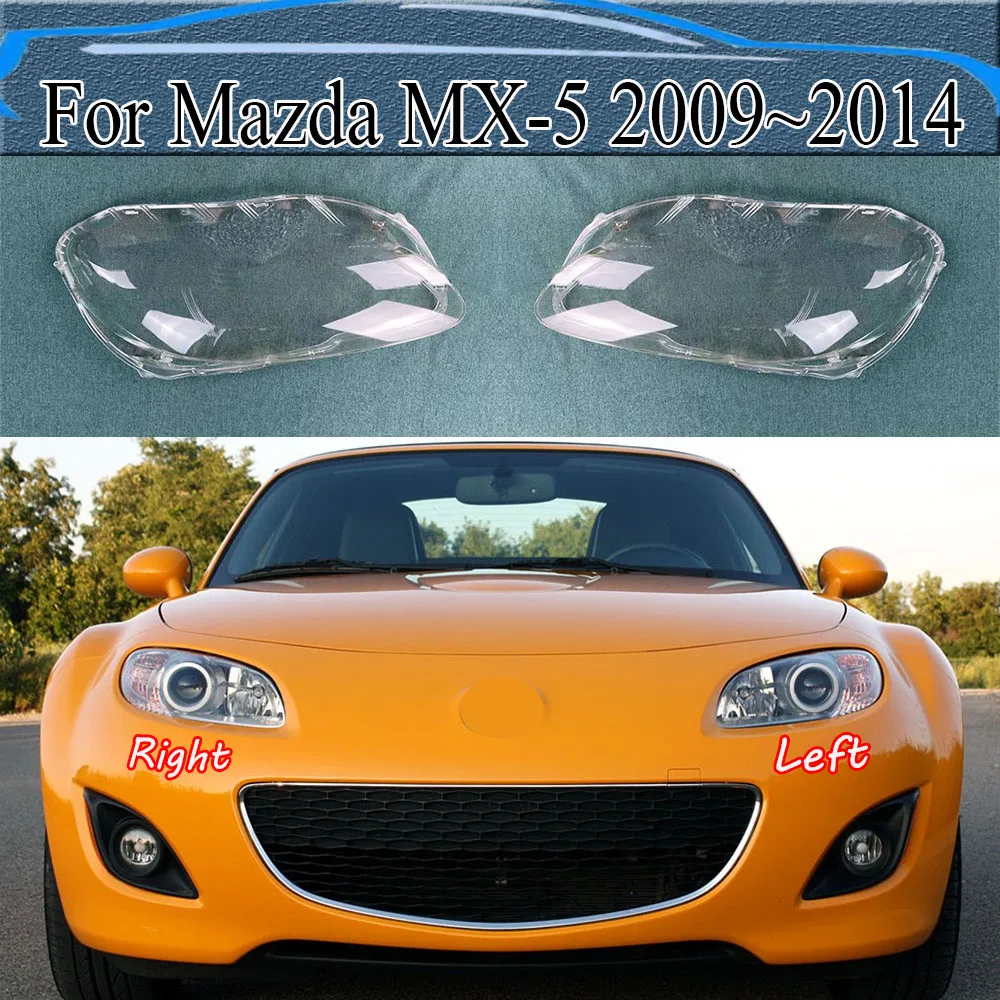 

Для Mazda MX-5 2009 ~ 2014 налобный фонарь, крышка фары, крышка фары, абажур, объектив из оргстекла, замена оригинального абажура