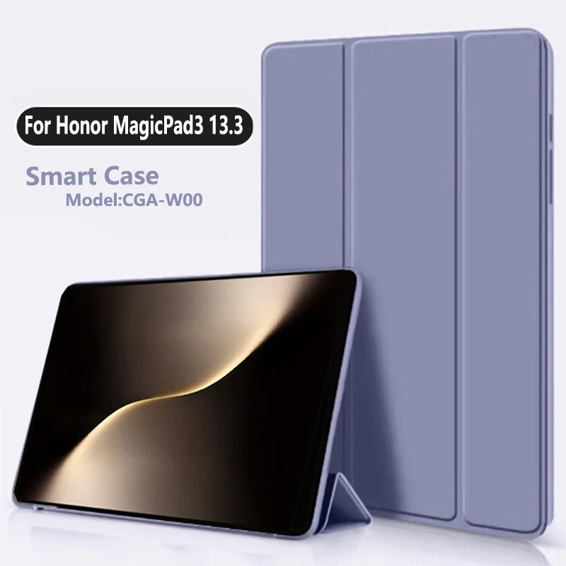 For Huawei Honor MagicPad3 13.3 2025 Case CGA-W00 Magnetic Folding PU Stand Soft TPU Back Cover for Honor MagicPad 3 13.3