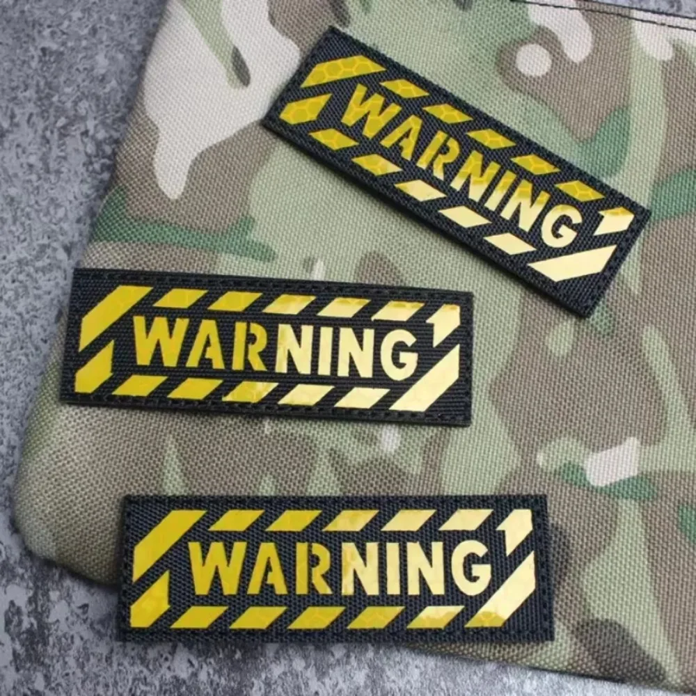 DANGER WINNING Warning Reflection Hook&Loop Patch - Perfect for Tactical Backpacks, Vest And Hat Accessories