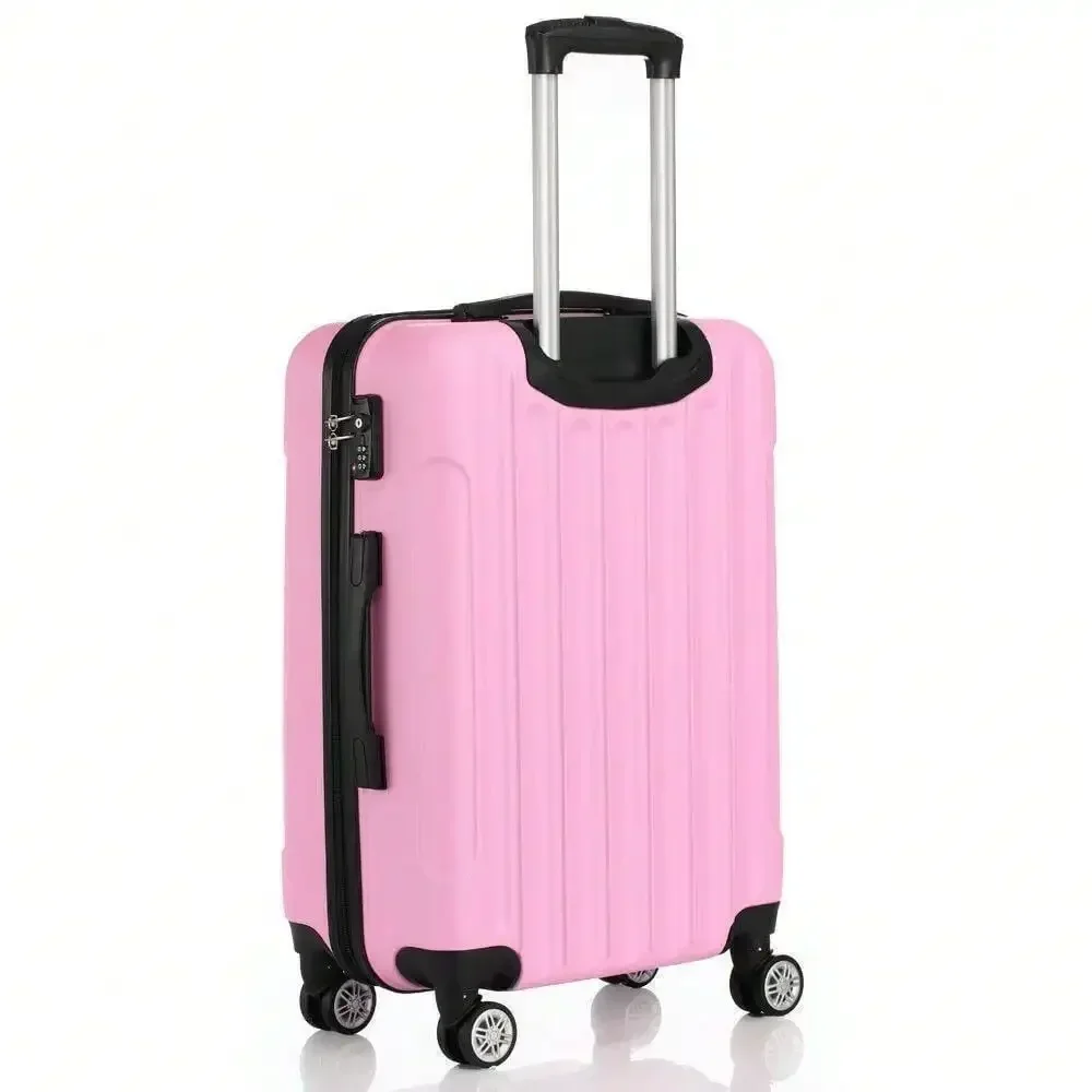 3PCS LUGGAGE TRAVEL SET ABS BAG TROLLY HARD SHELL SUITCASE W/TSA LOCK