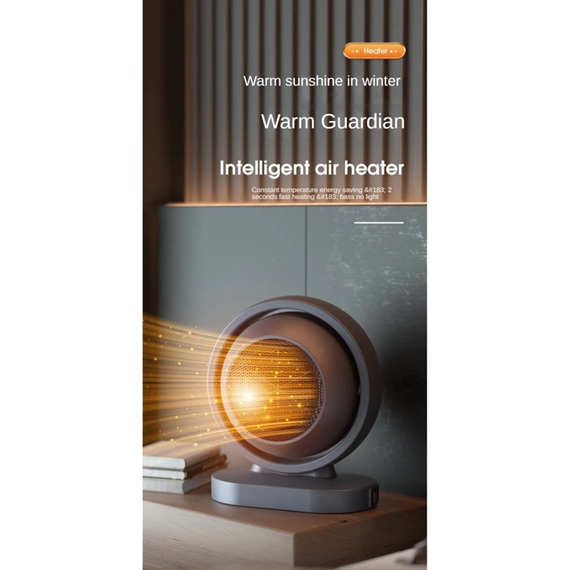 Calentador eléctrico portátil de 380W, ventilador de escritorio, estufa, soplador de aire caliente, Mini calentador, hogar, oficina, habitación, calentador para el invierno, enchufe de la UE