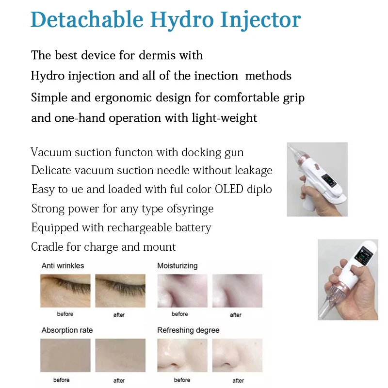 Korea Original EZ Injector Hydrolifting Gun Mesotherapy Negative Pressure Meso Gun Mesotherapy Hydrolifting Water Injector Skin