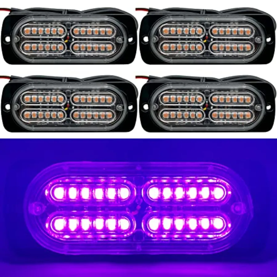

12-24V 20-LED er Bright Emergency Warning Caution Hazard Construction Waterproof Strobe Light Bar with 32 Different Flashing fo