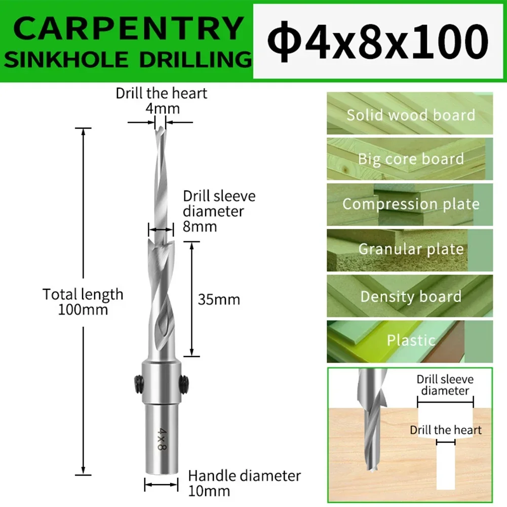 Countersink ขั้นตอนเจาะบิตงานไม้หัว Countersunk สลัดเจาะรูเปิด HSS Quick ที่มีประสิทธิภาพเจาะเครื่องมือ