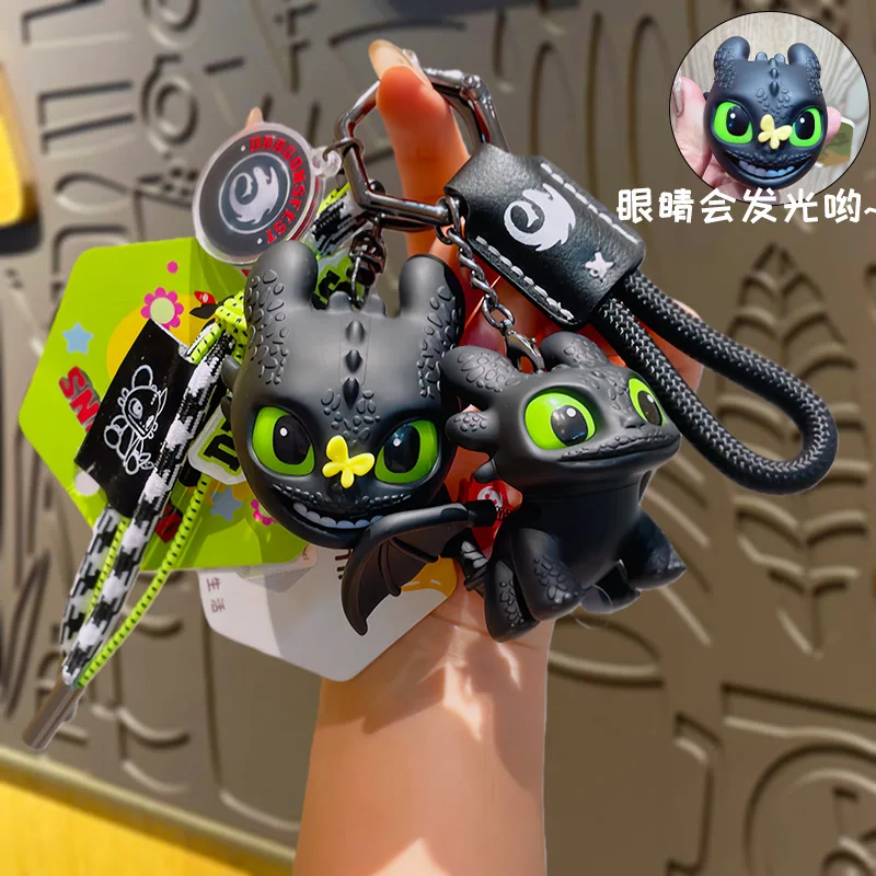 Genuine Potdemiel How To Train Your Dragon Toothless Keychain Car Bag Pendant Sound Producing Fun Creative Cartoon Character Toy