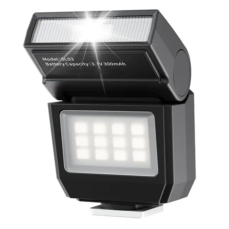 

CJSD-Mini Camera Flash Mini Camera Flash 90° Adjustable Angle Universal Single-Contact Hot Shoe Mount