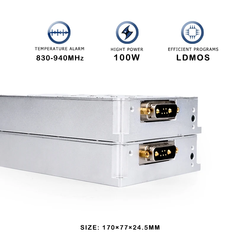 Anti módulo do RF do zangão, contador de Autel Mavic 3 que bloqueia o sistema do UAV FPV, amplificador de poder do C-UAS PA, 100W, 830-940MHz, 800MHz