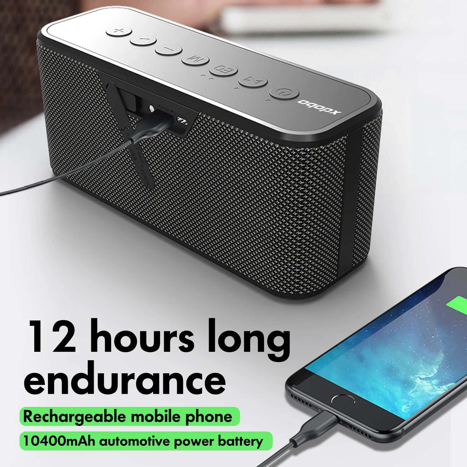 X8 PLUS 80w Portable Wireless Speaker with Stereo 10400 MAh Power Supply and Equalizer Mode TWS Function Supports Tf Card