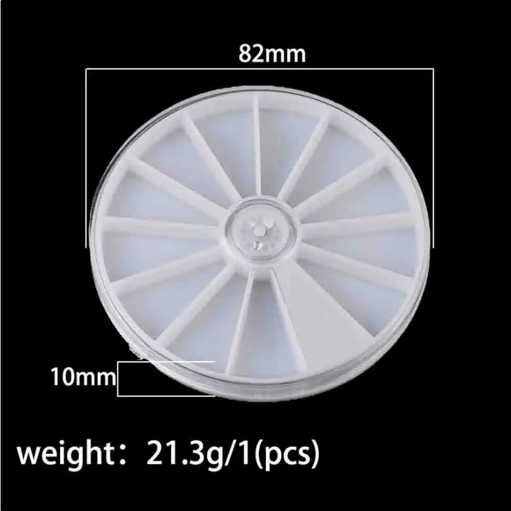 Rotatable Pill Box Storage for DIY Home Accessory work Nail Art Jewelry beads Crafts , portable Organizer container case