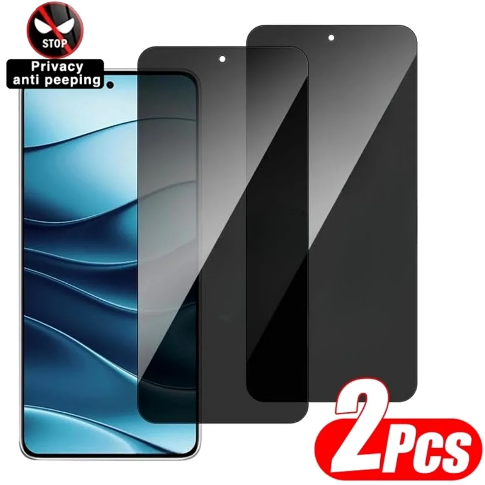 2 Stück Anti-Spionage-Hartglas für Redmi Note 14 5G 13 12 11 Pro 14S 12S 11S 10S Displayschutzfolie für Redmi 15C 15 14R 14C 13C 10A