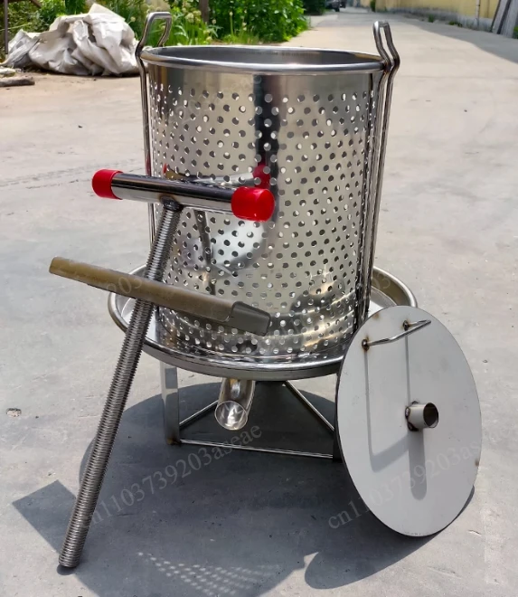 Stainless Steel Honey Press Machine, Multifunctional Beeswax Melting & Honey Extracting Equipment for Beekeeping