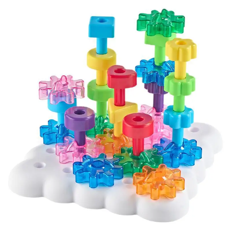 Blocs de construction géométriques pour enfants, jouets, engrenages rotatifs, jeu de société, jeu de cordage, exercice de forme, reconnaissance des couleurs, cadeaux