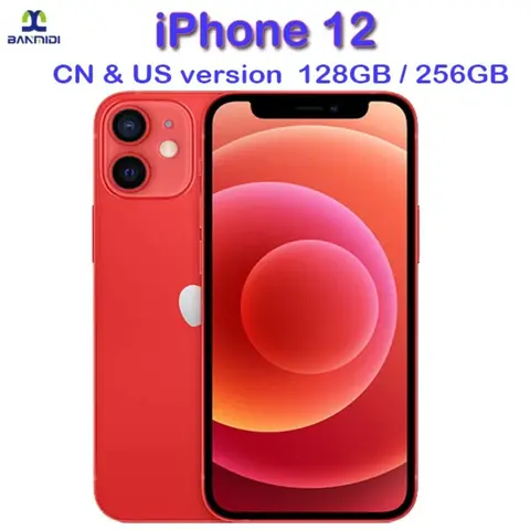 Teléfono móvil iPhone 12 desbloqueado 128GB/256GB ROM 4G RAM Original 6,1 "pantalla OLED A14 Bionic 12MP 95% nuevo teléfono inteligente