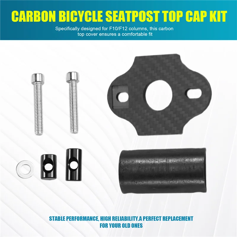 

AEE8-Carbon Bicycle Seatpost Top Cap With Screw For F10/F12 Seatpost Carbon Top Cover Stem Cover