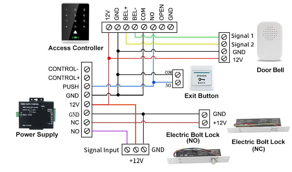 Imagem -06 - Porta Ajustável Bell com Fio e Bateria Tipos Campainha para Porta Acesso Controle Sistema 12v 38 Tons