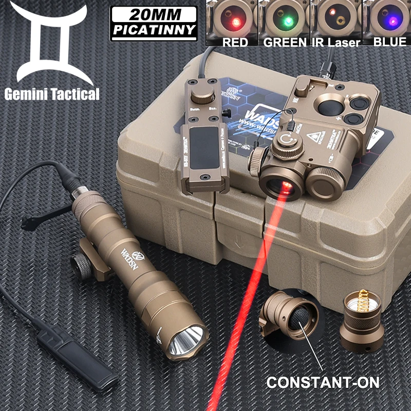 Tactical 2024 PERST-4 Indicator M600DF Flashlight Wasdn 1400Lumens Hunting Scout Light Metal Perst4 Red Green Blue Dot IR Laser