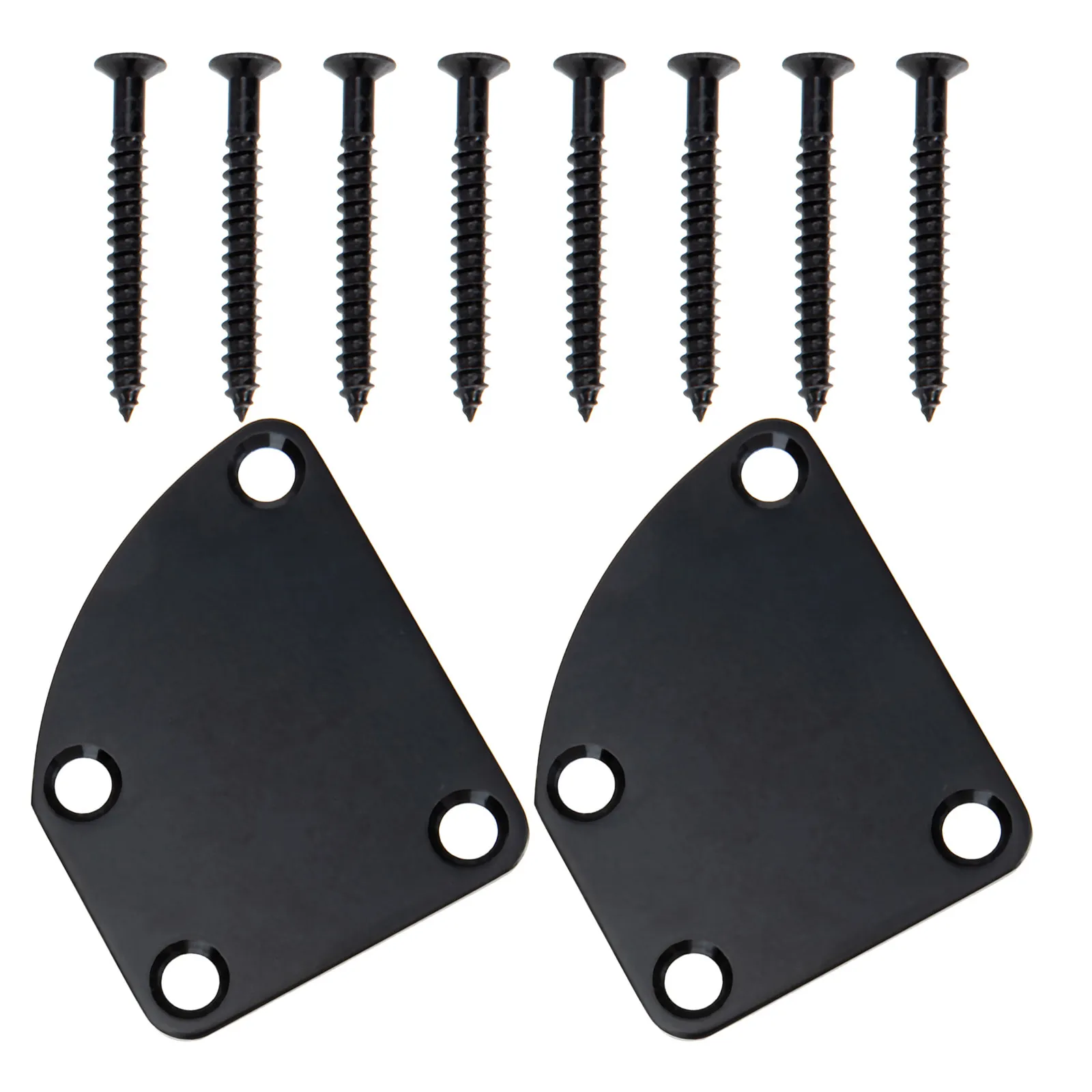 2Pcs Guitar Neck Plate Metal Reinforcement Repair Bolt on Neck Joint Backing Plate 4 Hole Guitar Bass Replacement Parts
