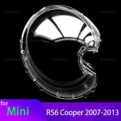 Cubierta de faros delanteros para Mini R56 Cooper 2007-2013, carcasa transparente, carcasa de lente de faros delanteros, cubierta de lámpara de cristal
